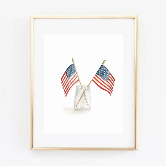 Watercolor Flags Framed Print