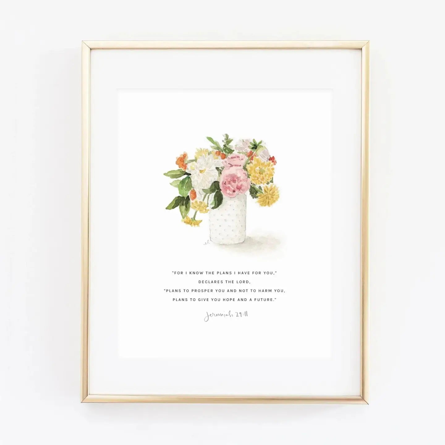 Bouquet Scripture Framed Print