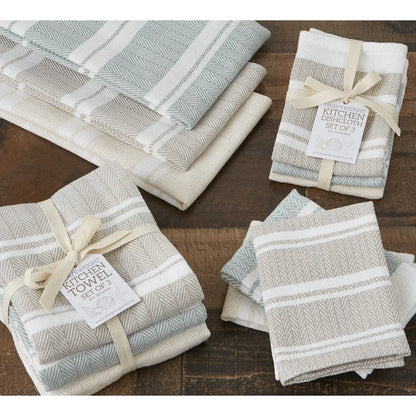 Herringbone Dishcloths - Set of 3