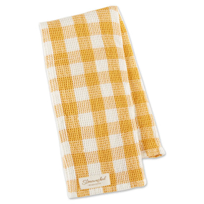 Stonewashed Checker Waffle Dish Towel