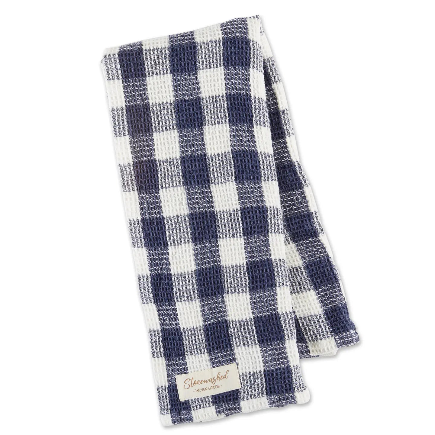 Stonewashed Checker Waffle Dish Towel