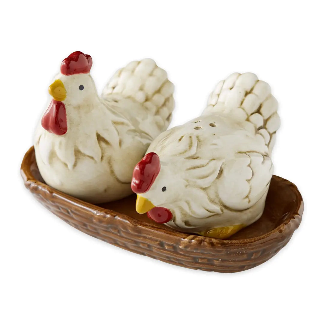 Hens Salt + Pepper Set