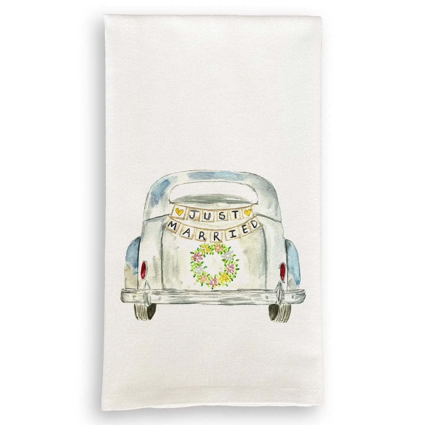 'Just Married' Tea Towel