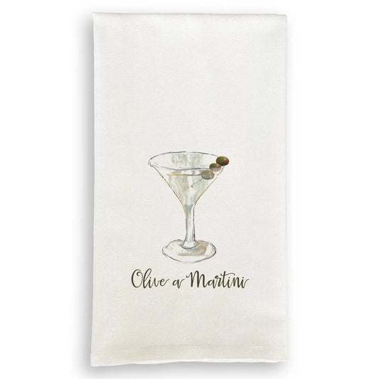 'Olive A Martini' Tea Towel