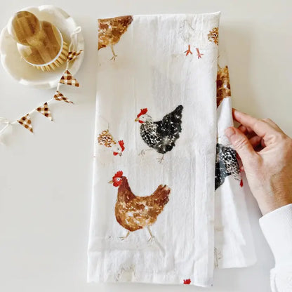 Chickens Flour Sack Towel