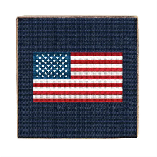 American Flag Block Sign