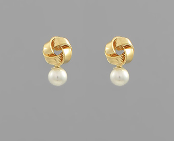 Love Knot & Pearl Earrings