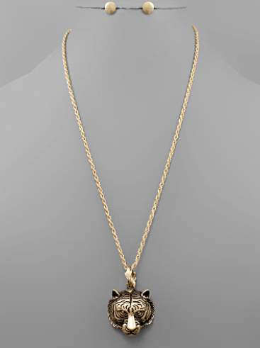 Tiger Head Necklace