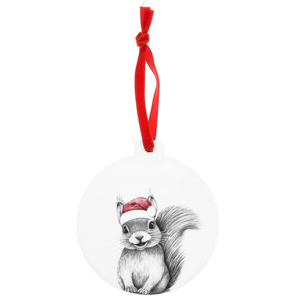 Santa Squirrel Ornament