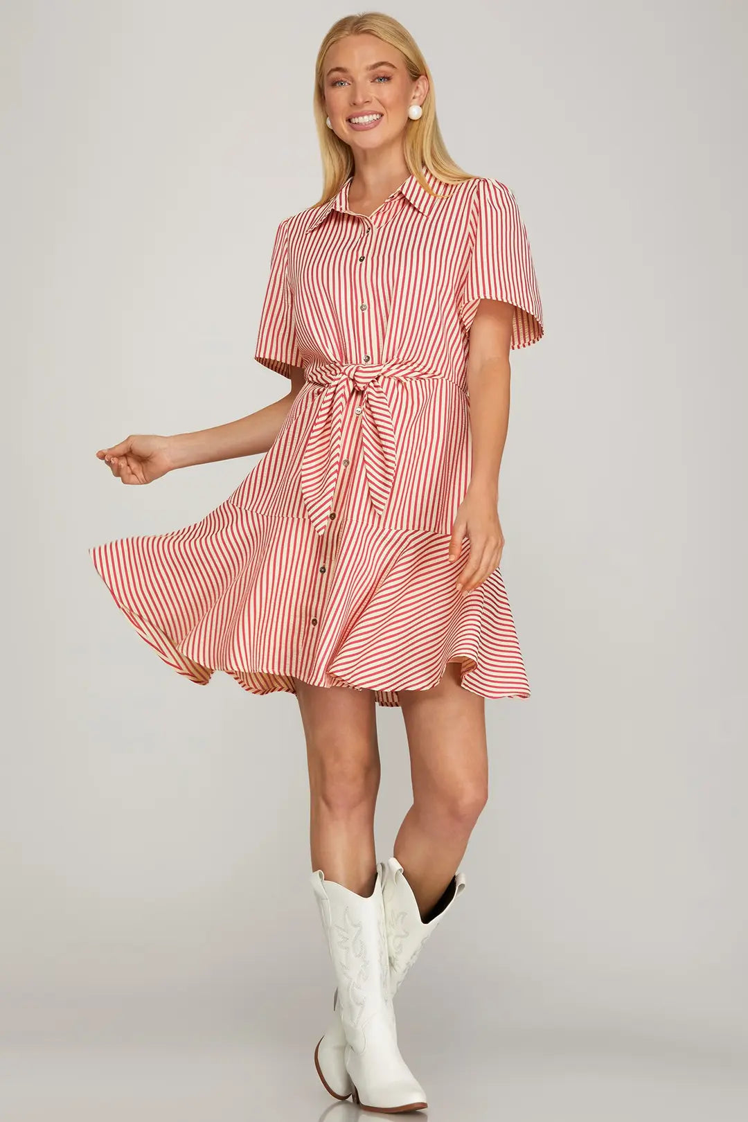 Tie Striped Dress
