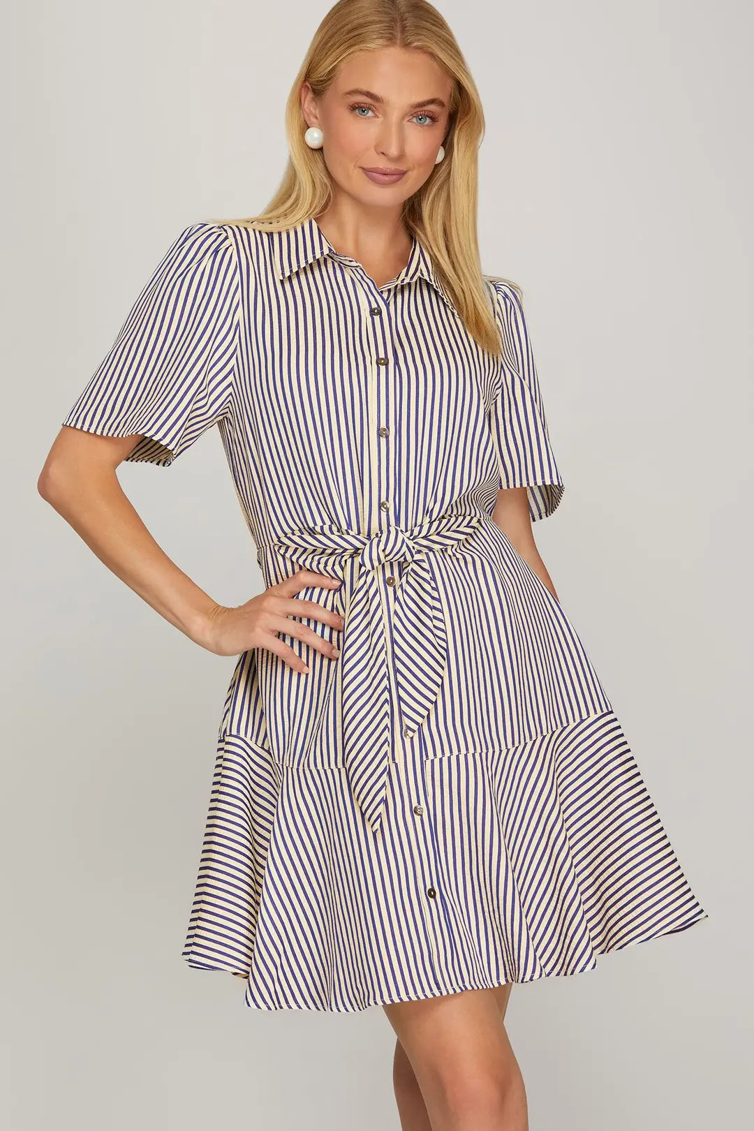 Tie Striped Dress