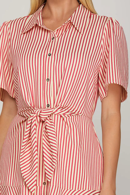 Tie Striped Dress