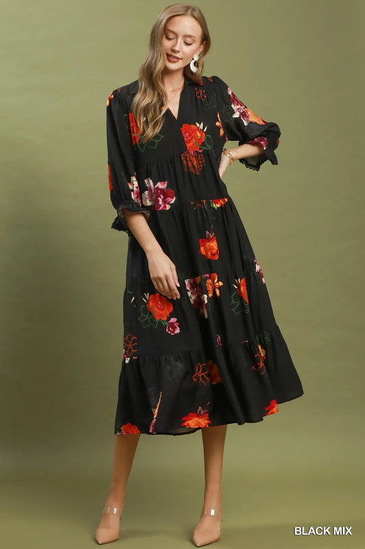 Ruffle Layered Dress