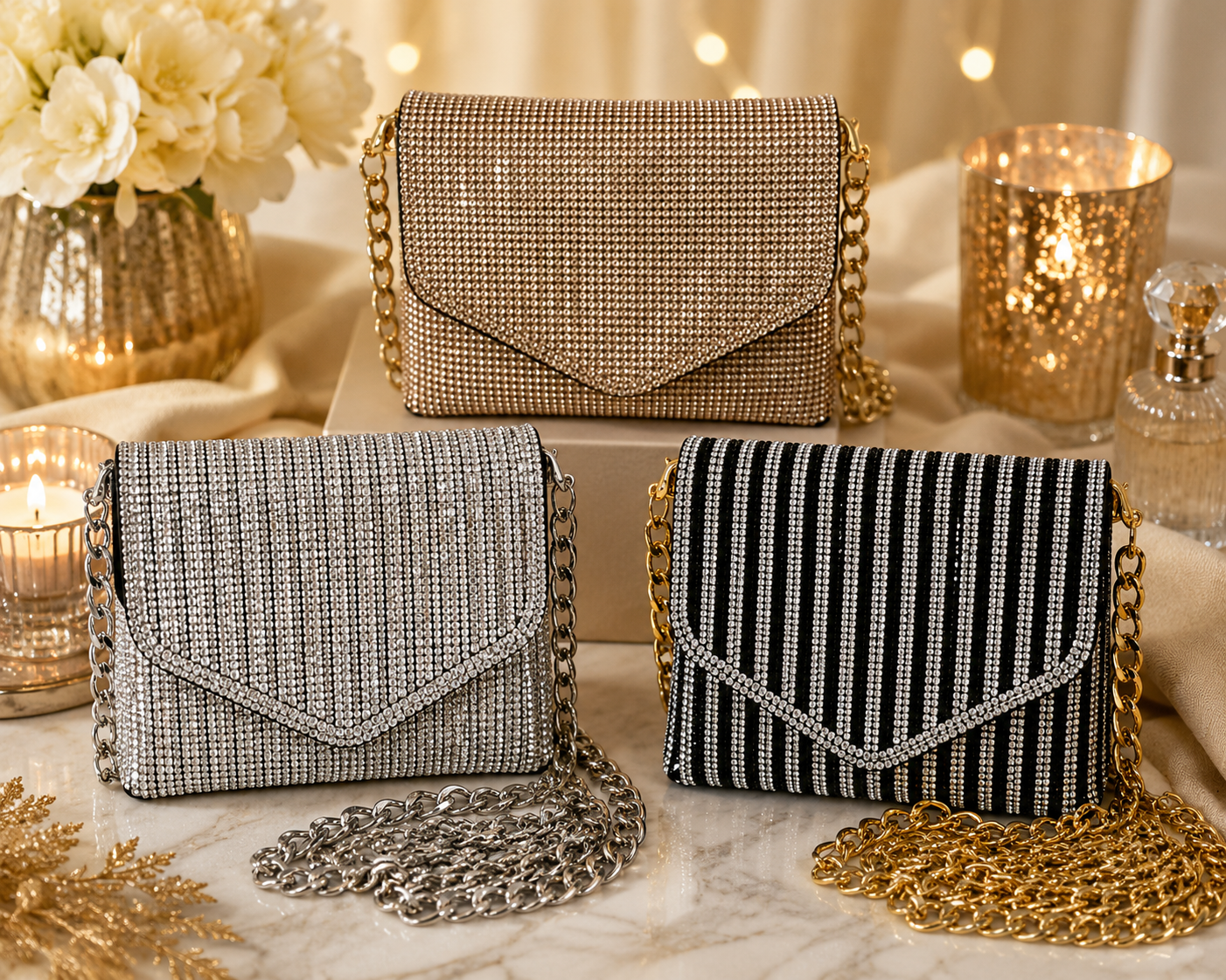 Crystal Paved Micro Crossbody