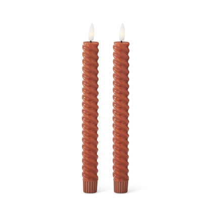 LED Twisted Taper Candles