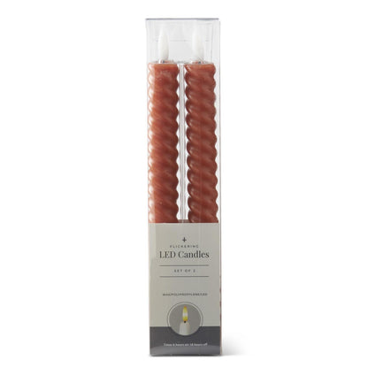 LED Twisted Taper Candles