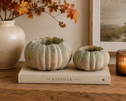 Whitewashed Orange/Green Pumpkin