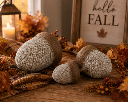 Woodgrain Acorn Decor