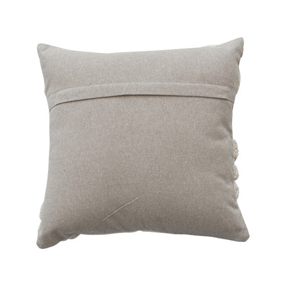 Tufted Flowers Pillow - 18" Square
