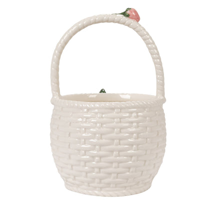 Strawberry Stoneware Basket