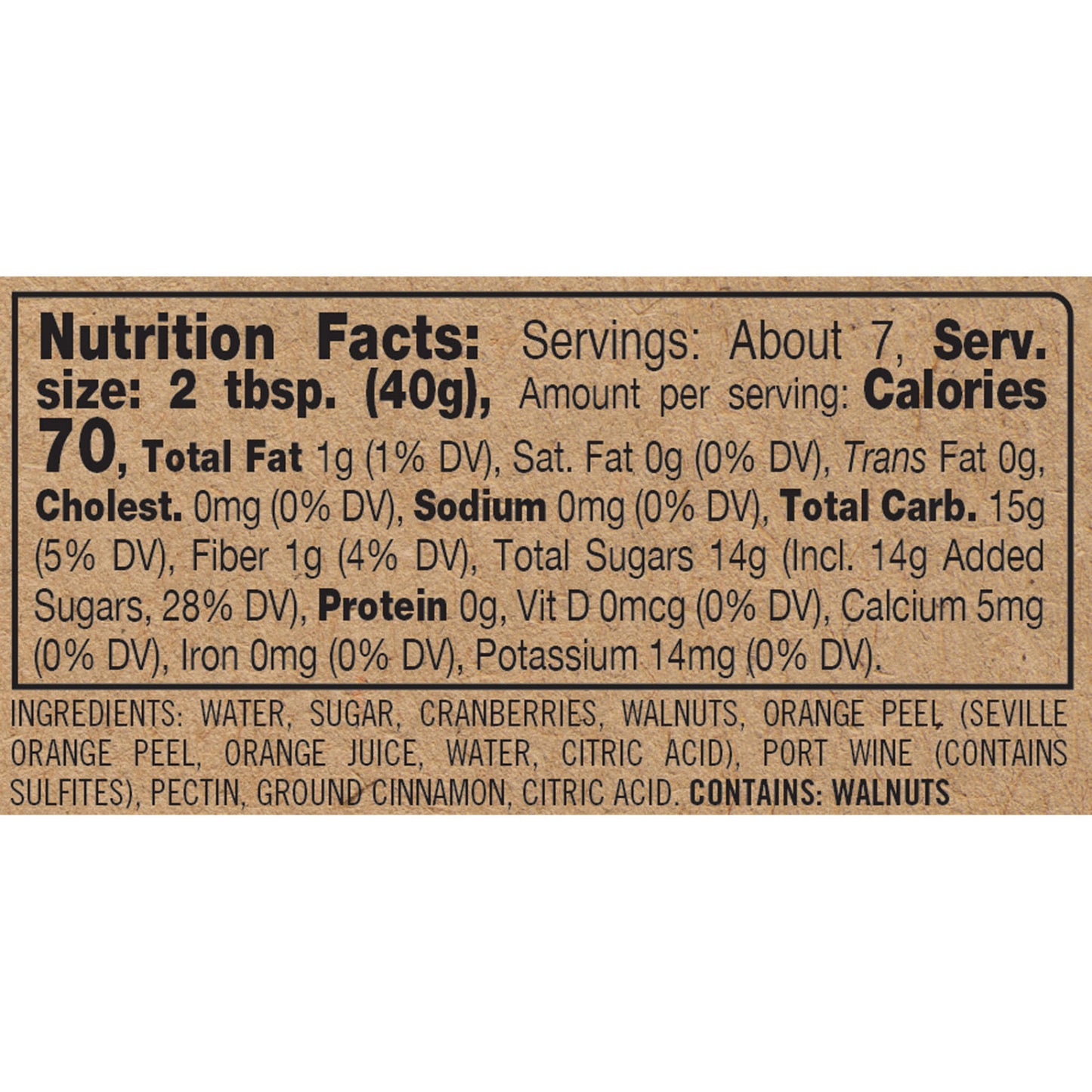 Cranberry Walnut Relish - 9.5oz