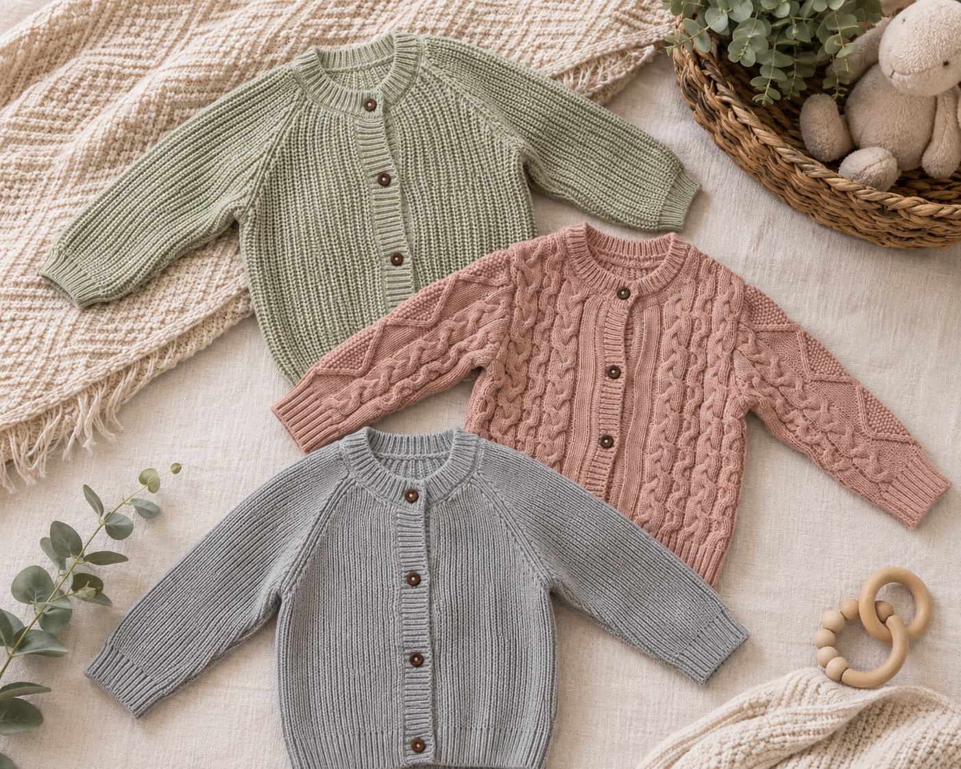Cotton Knit Baby Cardigan