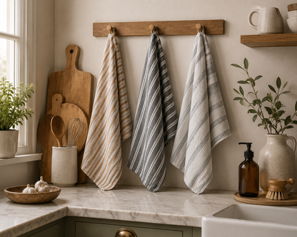 Striped Woven Tea Towel