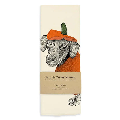Halloween Dachschund Tea Towel