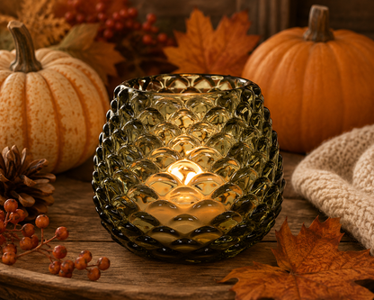Green Pinecone Votive