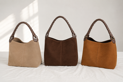 Suede-Like Bucket Tote