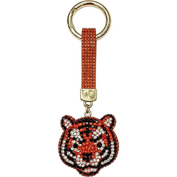 Tiger Gemmed Keychain