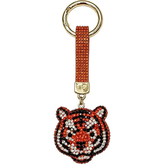Tiger Gemmed Keychain