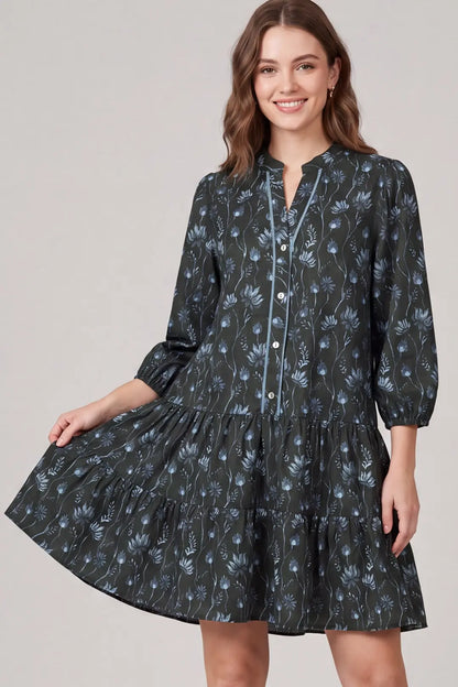 Evergreen Tiered Dress