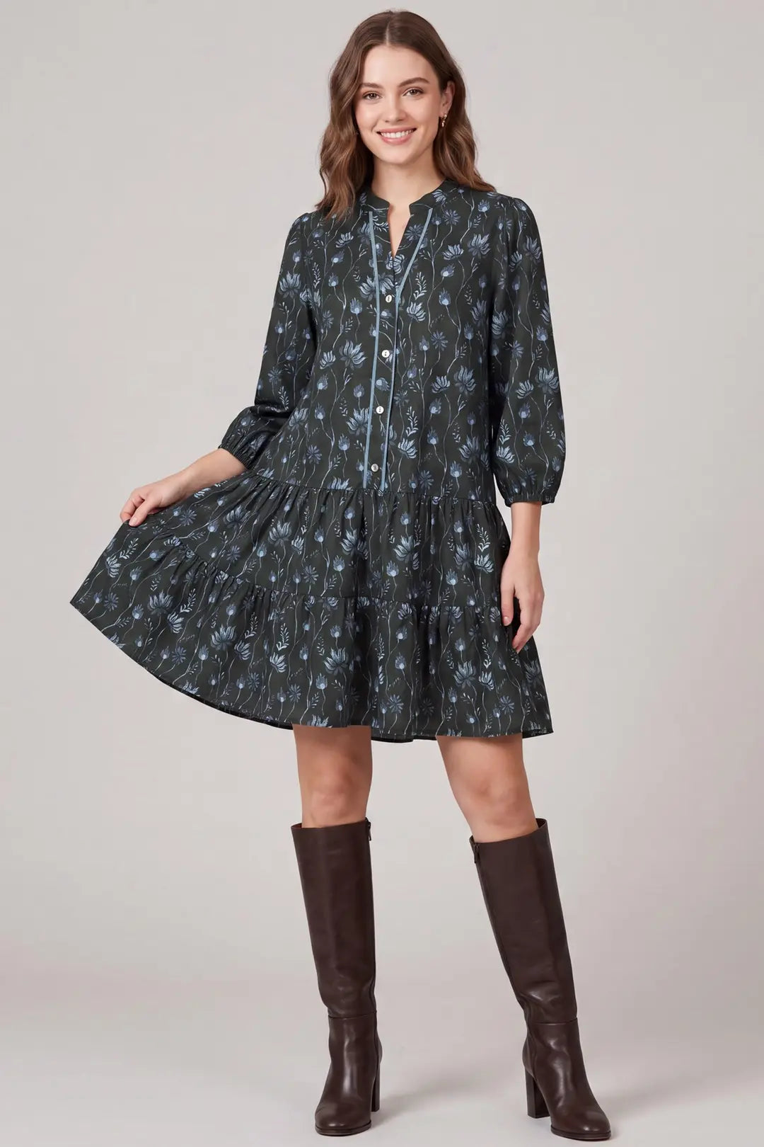 Evergreen Tiered Dress