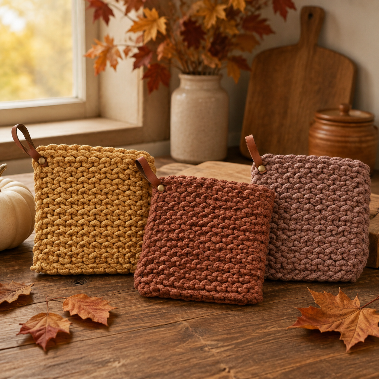 Leather Loop Pot Holder