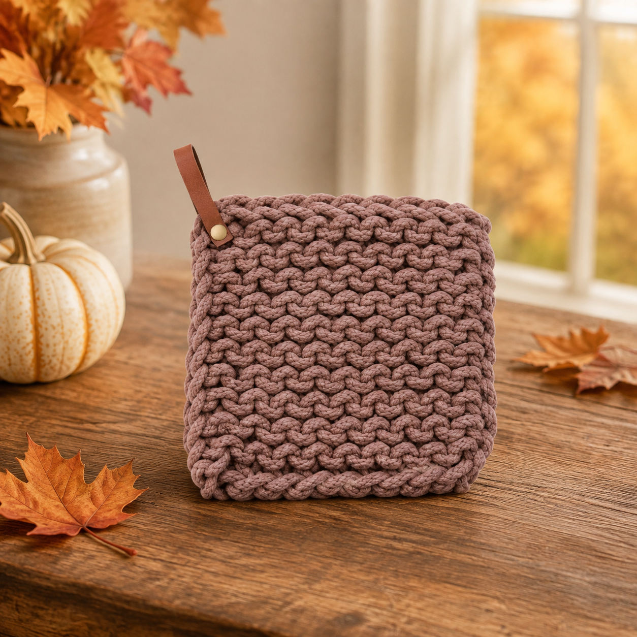 Leather Loop Pot Holder