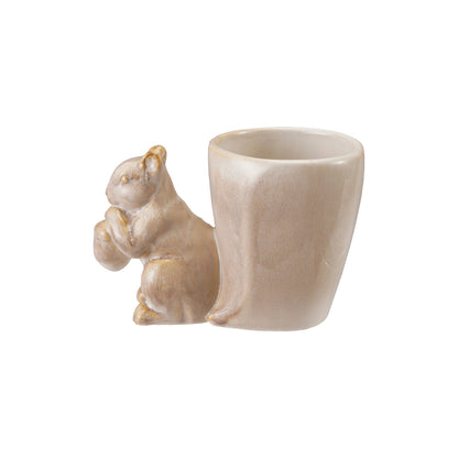 Stoneware Squirrel Vase