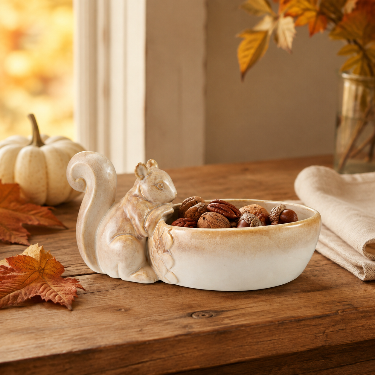 Stoneware Squirrel/Bowl