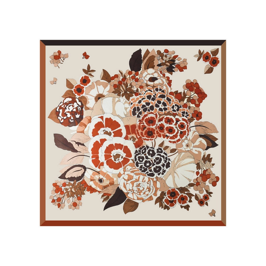 Warm Floral Square Scarf