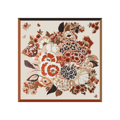 Warm Floral Square Scarf