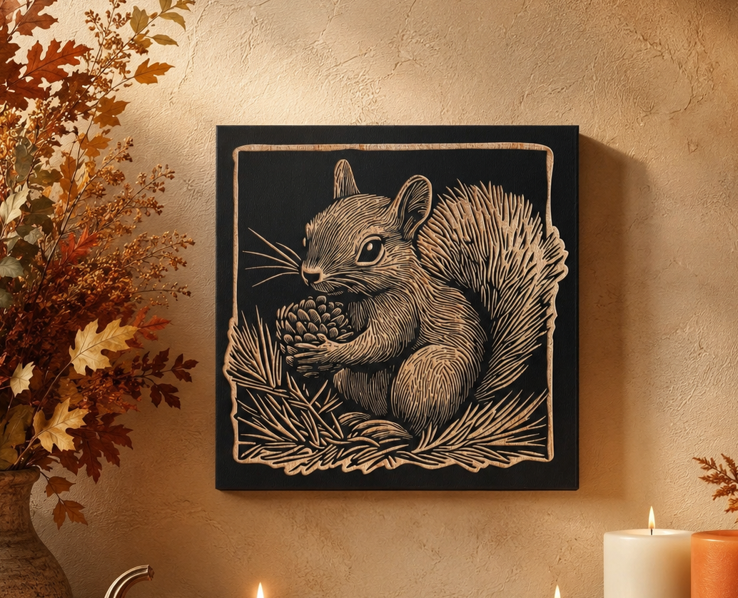 Engraved Harvest Squirrel