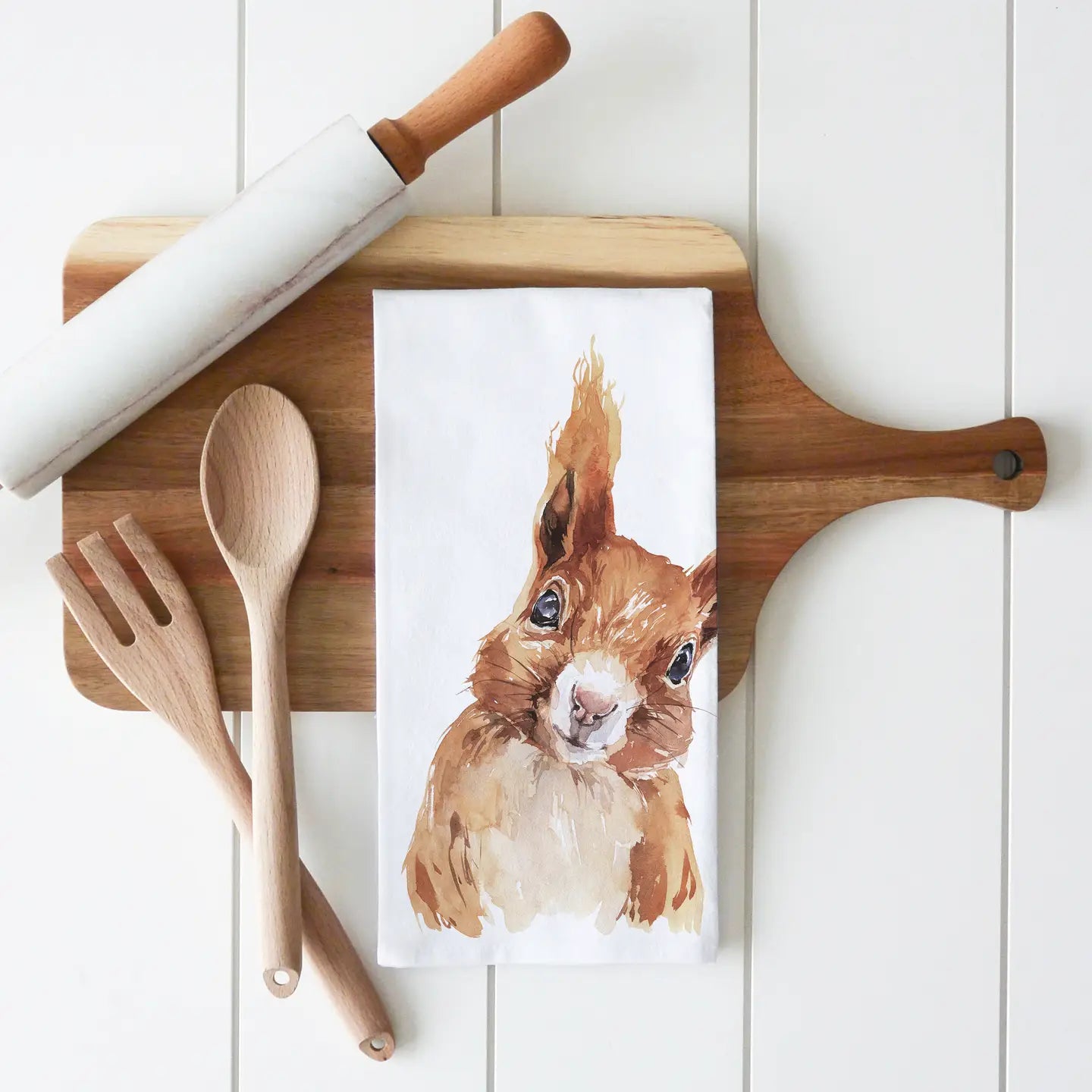 Squirrel Tea Towel