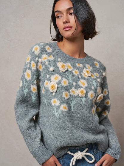 Daisy Embossed Sweater