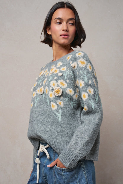 Daisy Embossed Sweater