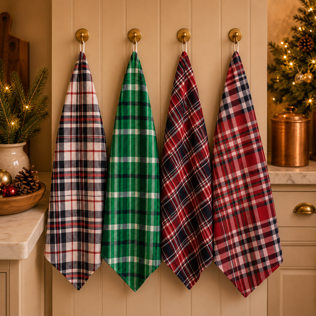 Plaid Microfiber Tea Towel