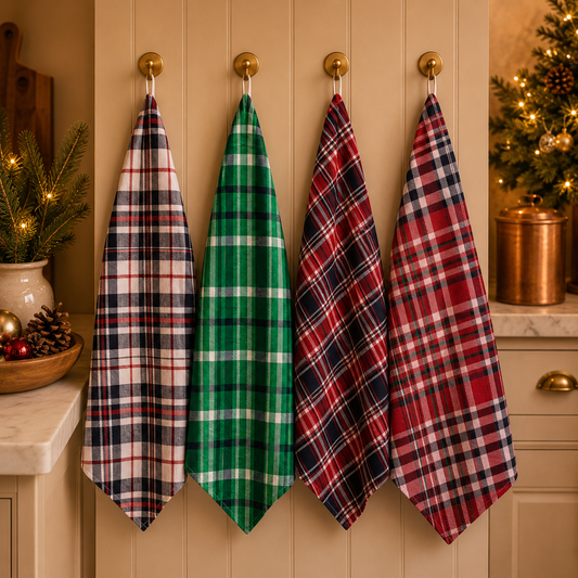 Plaid Microfiber Tea Towel