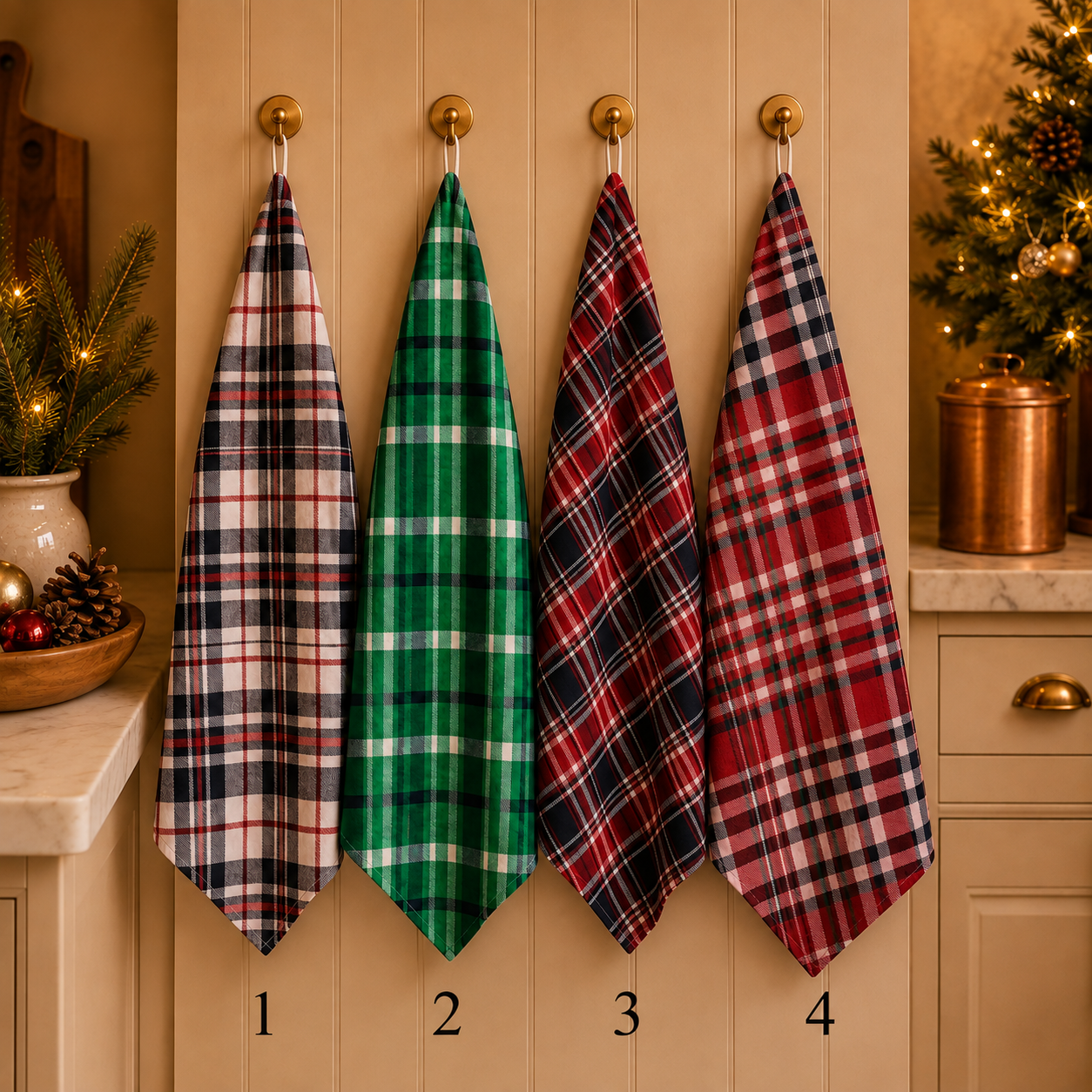 Plaid Microfiber Tea Towel