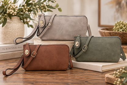 Kendall Vegan Suede Crossbody/Wristlet