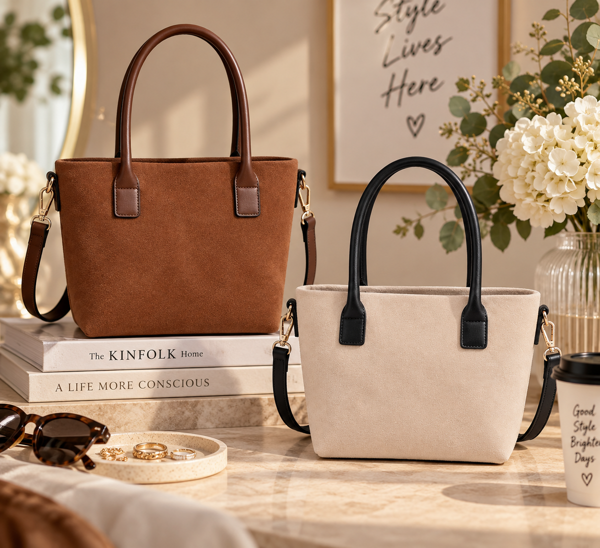 Liana Vegan Suede Mini-Tote