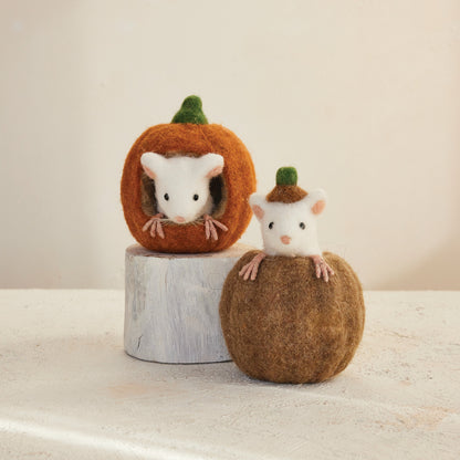 Pumpkin + Mouse - Faux Wool Felt